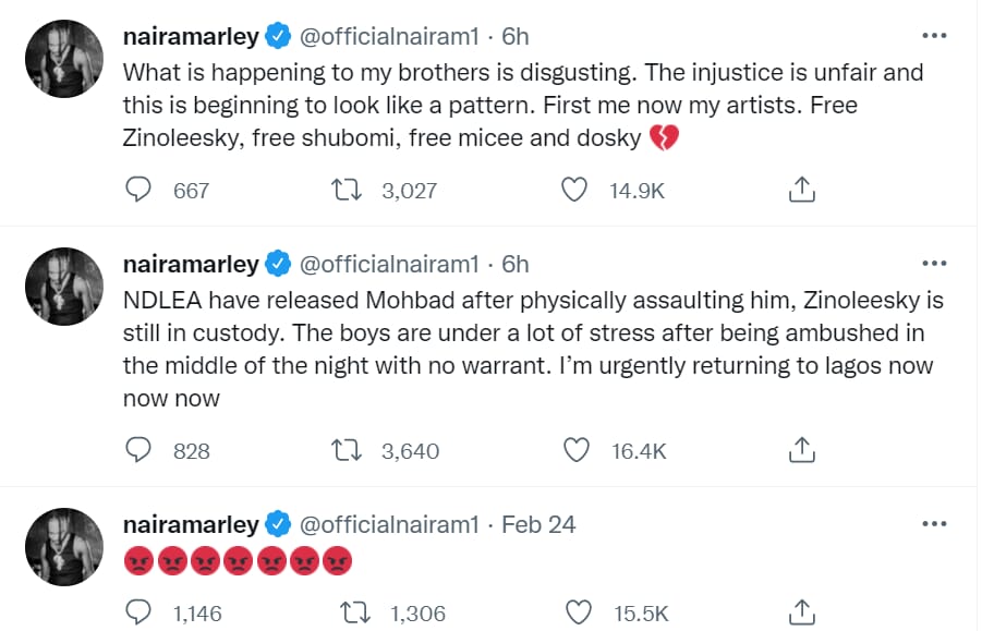 Naira Marley - My label's signees were ambushed and arrested without a warrant, this is beginning to look like a pattern, Naira Marley – My label’s signees were ambushed and arrested without a warrant, this is beginning to look like a pattern, INFINITY LOADED
