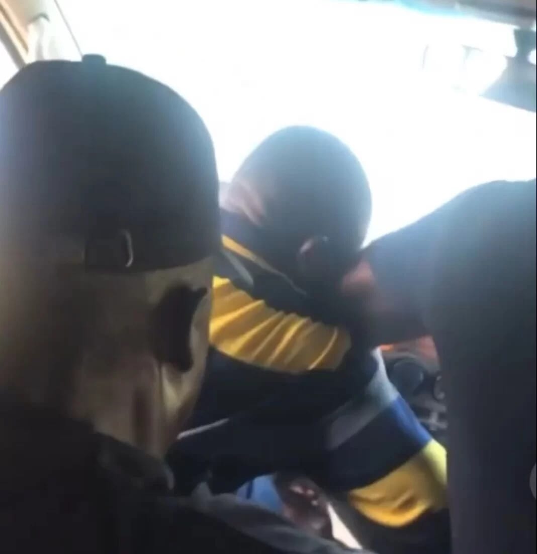 TERRIFIED PASSENGERS CRY OUT AS LAW ENFORCEMENT AGENTS BRUTALLY ASSAULT A COMMERCIAL BUS DRIVER WHILE ON STEERING, TERRIFIED PASSENGERS CRY OUT AS LAW ENFORCEMENT AGENTS BRUTALLY ASSAULT A COMMERCIAL BUS DRIVER WHILE ON STEERING, INFINITY LOADED