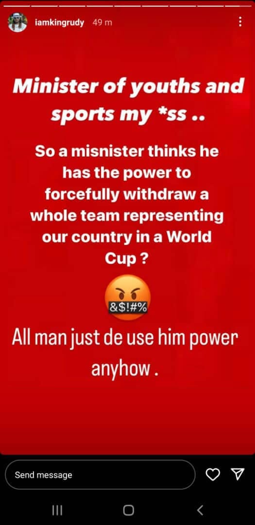 This corruption is getting out of hand - Rude Boy calls out Minister of Sports after Nigerian female basketball team was kicked out of world cup, This corruption is getting out of hand – Rude Boy calls out Minister of Sports after Nigerian female basketball team was kicked out of world cup, INFINITY LOADED