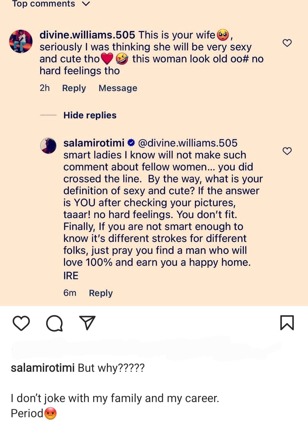 ACTOR "ROTIMI SALAMI" SLAMS TROLL WHO INSULTED HIS WIFE ABOUT BEING TOO OLD AND NOT SEXY (SEE PHOTOS), INFINITY LOADED ACTOR "ROTIMI SALAMI" SLAMS TROLL WHO INSULTED HIS WIFE ABOUT BEING TOO OLD AND NOT SEXY (SEE PHOTOS), ACTOR “ROTIMI SALAMI” SLAMS TROLL WHO INSULTED HIS WIFE ABOUT BEING TOO OLD AND NOT S*XY (SEE PHOTOS), INFINITY LOADED