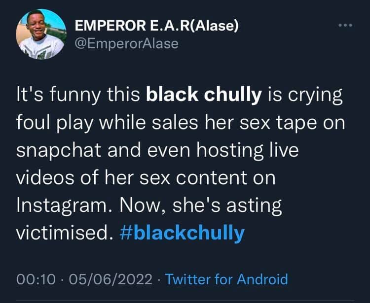 Breaking news: Nigerian TikTok star "Black Chully" called out for allegedly 'lying about not knowing how her sex tape got leaked; she has been 'hosting live videos' of her sex content on Instagram since 2020, Breaking news: Nigerian TikTok star “Black Chully” called out for allegedly ‘lying about not knowing how her s*x tape got leaked; she has been ‘hosting live videos’ of her s*x content on Instagram since 2020, INFINITY LOADED