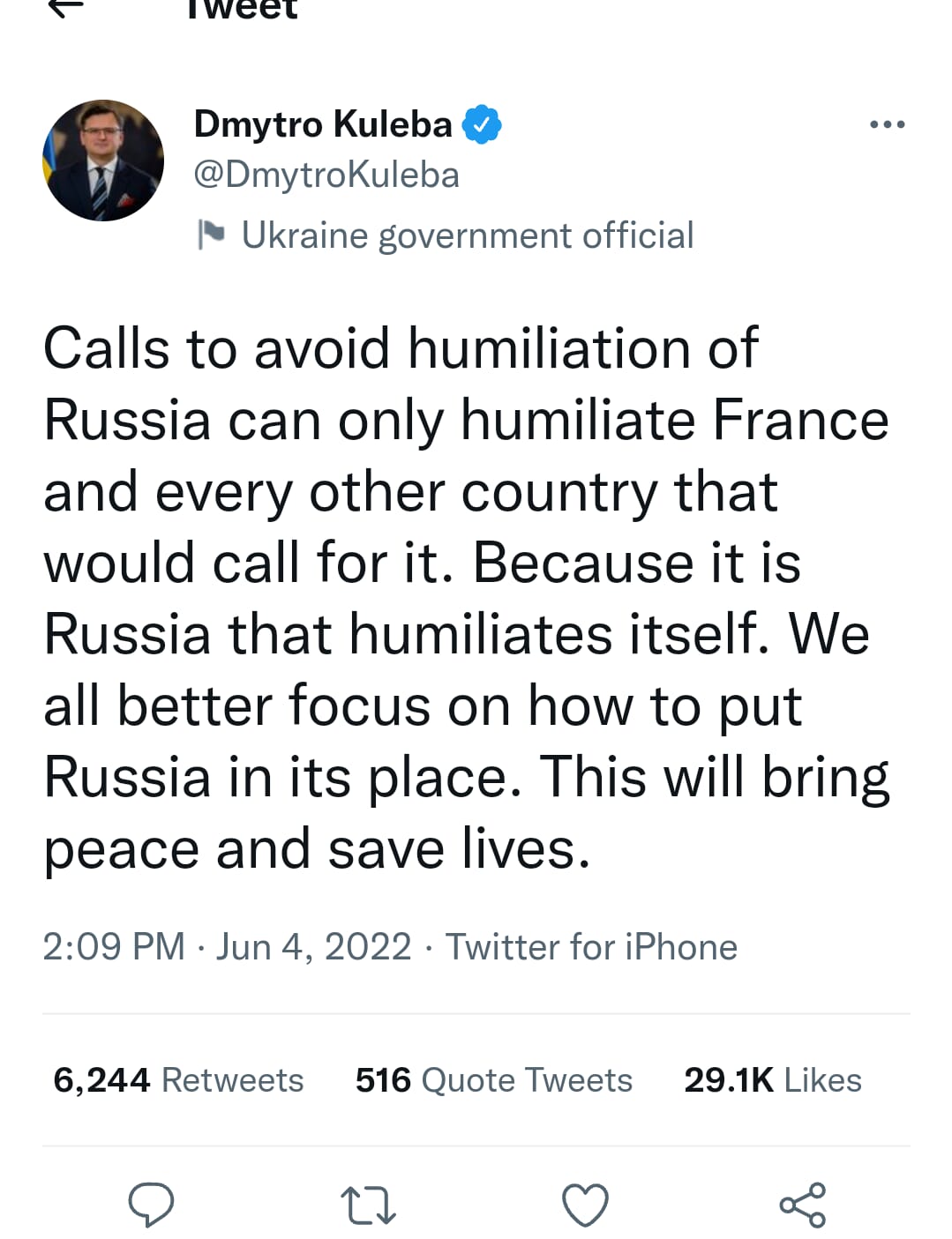 "Calls to avoid humiliation of Russia can only humiliate France" - Ukraine slams French president Macron for saying Russia should not be humiliated, “Calls to avoid humiliation of Russia can only humiliate France” – Ukraine slams French president Macron for saying Russia should not be humiliated, INFINITY LOADED