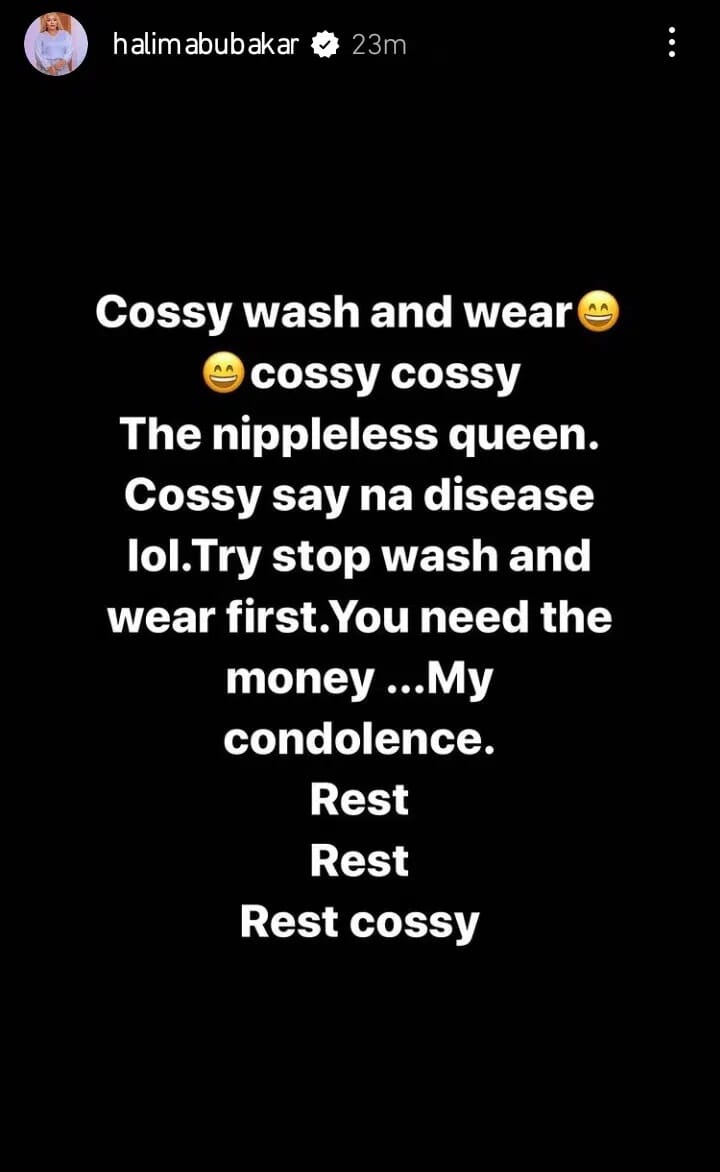 I Rescued You And Housed You For A Year - Actress "Halima Abubakar" Slams Cossy Orjiakor For Mocking Her, I Rescued You And Housed You For A Year – Actress “Halima Abubakar”  Slams Cossy Orjiakor For Mocking Her, INFINITY LOADED