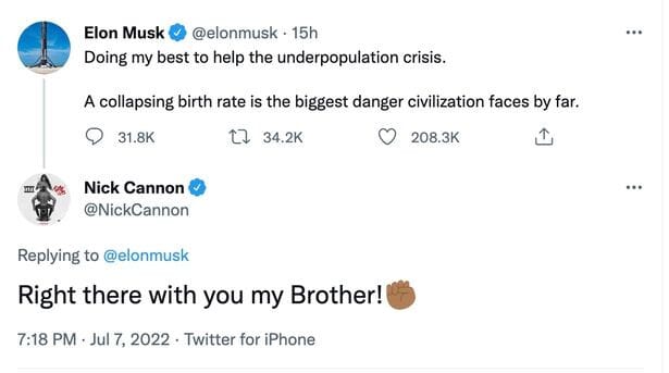 Nick Cannon supports Elon Musk after he secretly welcomes twins with a top executive in his company, Nick Cannon supports Elon Musk after he secretly welcomes twins with a top executive in his company, INFINITY LOADED