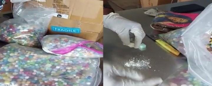 NDLEA Intercepts Methamphetamine Concealed In Coloured Beads (Video), NDLEA Intercepts Methamphetamine Concealed In Coloured Beads (Video), INFINITY LOADED