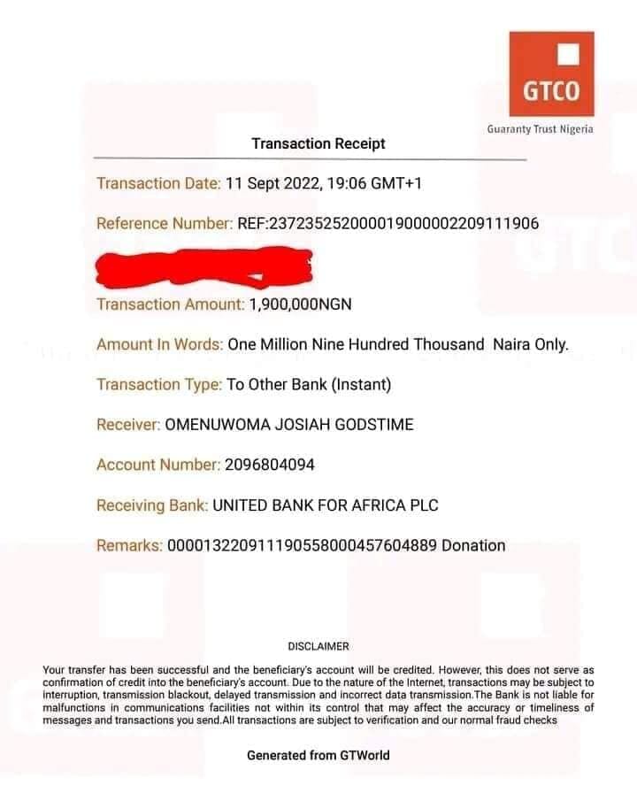 Peter Obi's Supporter Who Rejected Appointment From Delta State Governor Gets N1.9m (See photo), Peter Obi’s Supporter Who Rejected Appointment From Delta State Governor Gets N1.9m (See photo), INFINITY LOADED