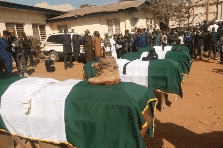 Seven Nigerian Security And Civil Defence Corps Officials Killed By Bandits In Kaduna State Buried (Photos), INFINITY LOADED Seven Nigerian Security And Civil Defence Corps Officials Killed By Bandits In Kaduna State Buried (Photos), Seven Nigerian Security And Civil Defence Corps Officials Killed By Bandits In Kaduna State Buried (Photos), INFINITY LOADED